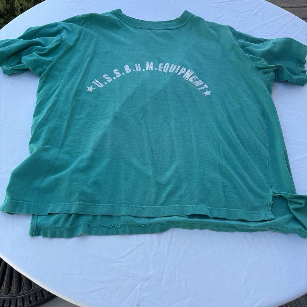 Vintage B.U.M. Equipment  Pullover Crewneck Short Sleeve Shirt Womens Size M 93